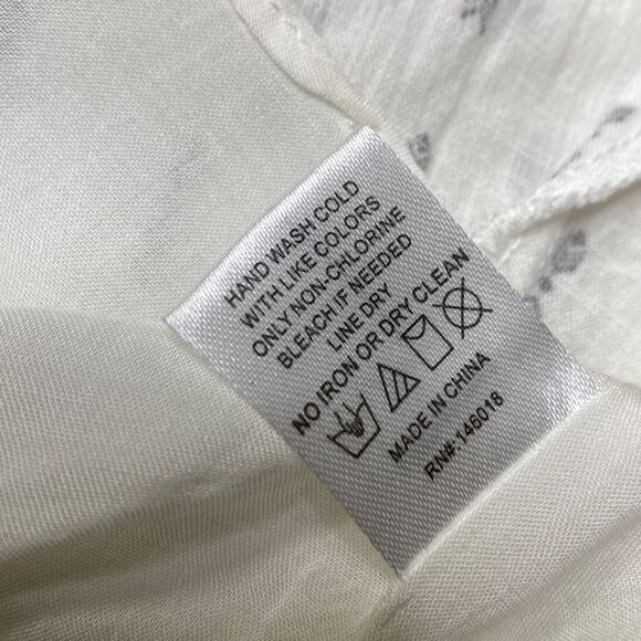 Lost & Wander Ruffle Faux Wrap Rayon Mini Skirt Black White Small - Picture 9 of 9